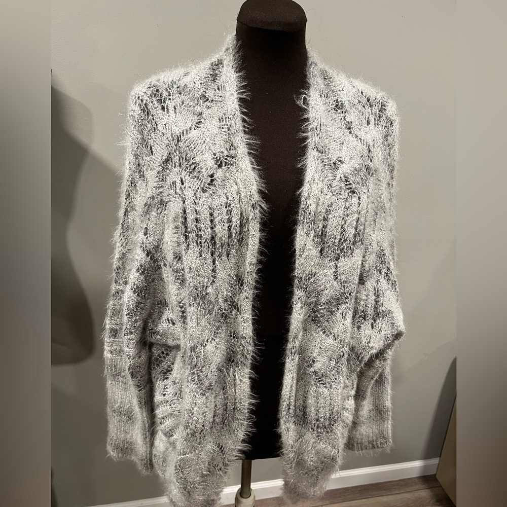 Cost Plus World Market Fuzzy Gray Sweater